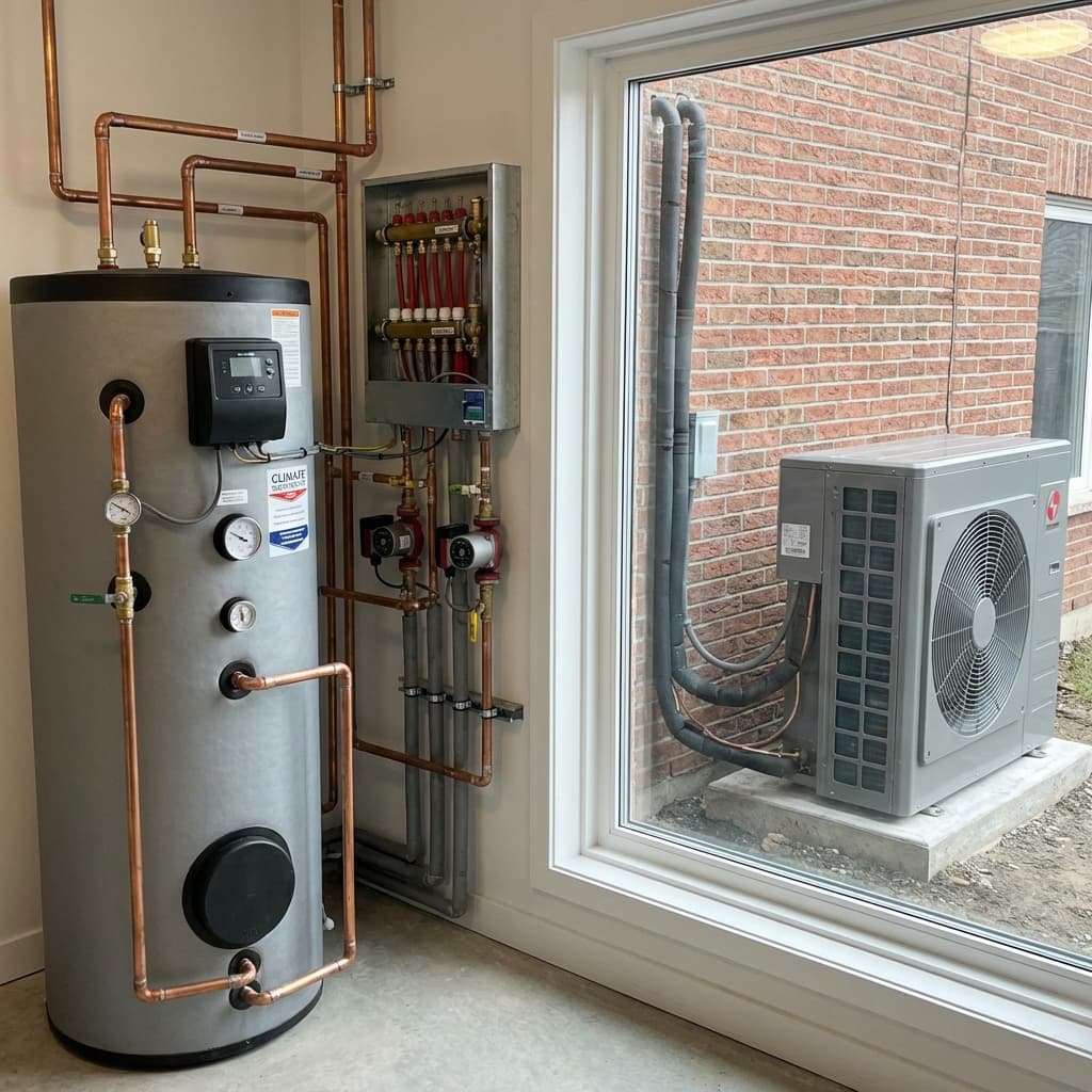 Pompe à chaleur air-eau installation complète